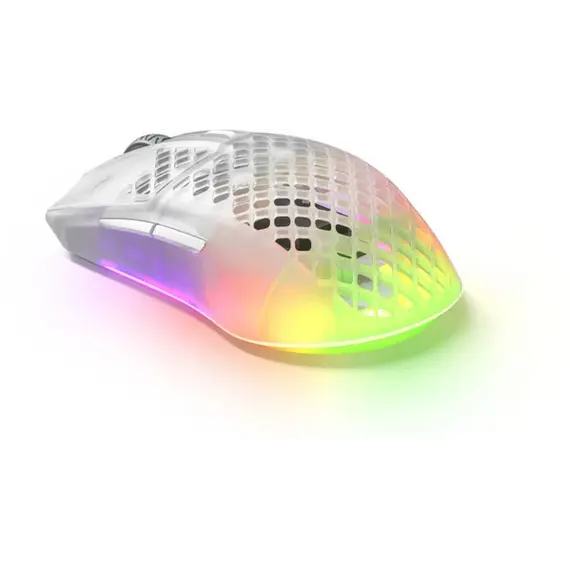 Maus gaming steelseries aerox 3 wireless ghost, Wh, 2 image