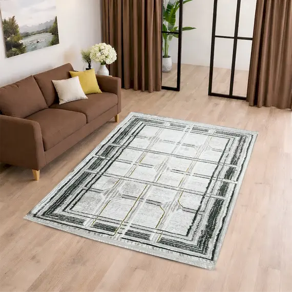 Tepih 80x150 Krem,gjelbërt Lazer GO-LZ237