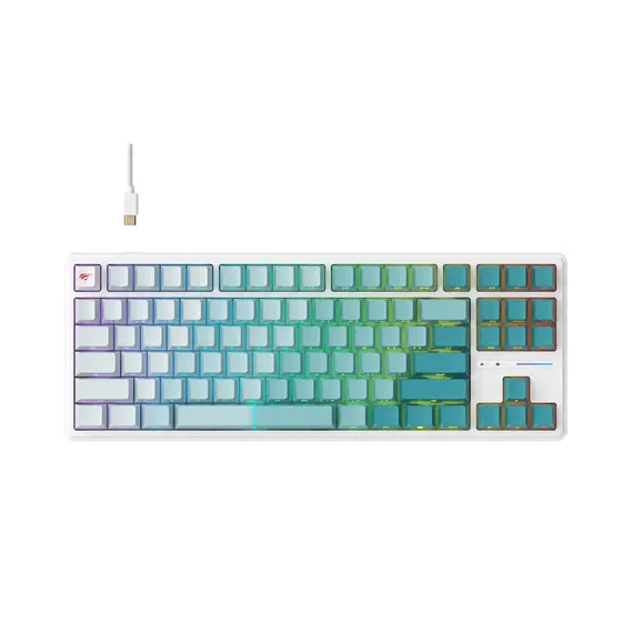 Tastiere Gaming HAVIT KB901L, bardhe/gjelbert