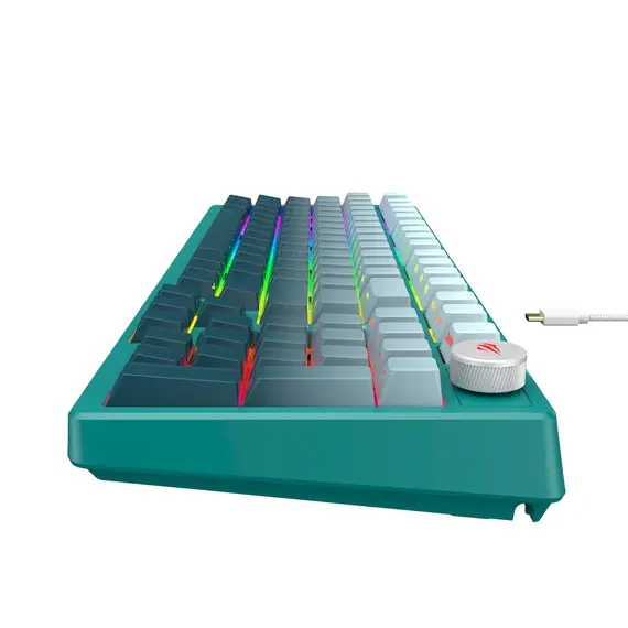 Tastiere Gaming HAVIT KB899L, bardhe/gjelbert 5