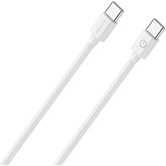 Kabell RealPower USB-C ne USB-C 1m 3A, bardhe