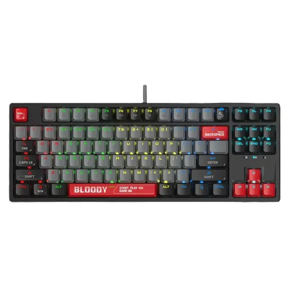 Tastiere Bloody  S87 USB US, kuqe
