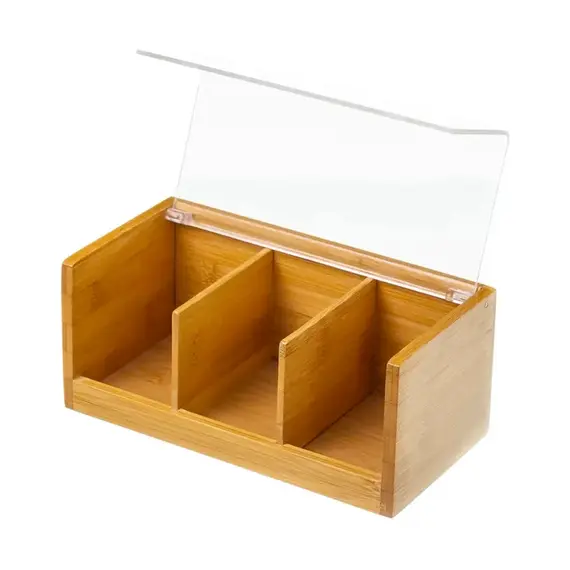 Kuti për çaj  bambu 10 × 20 × 10 cm