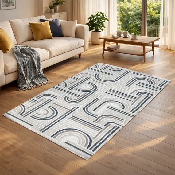 Tepih 80X150 Krem, Navy New Butik GO-BT506