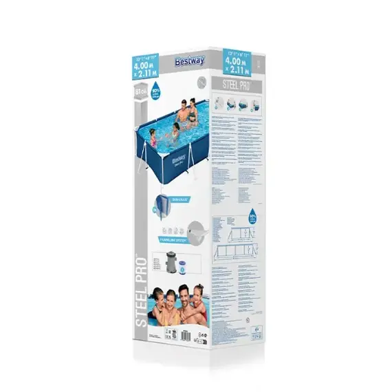 Pishine Steel Pro 400x2.11x81cm (Set pompe+filter), Bestway, 5 image