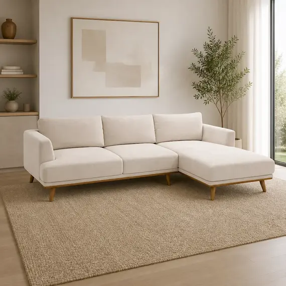 Kend i djathte divani, F4186SS, 297x148.5cm , linen FF2201