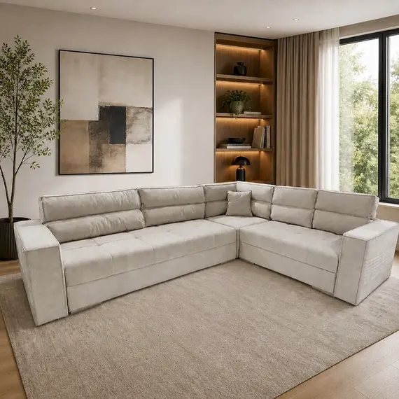 Kend i djathte divani, Grey plus, 240x300cm, sorella 05