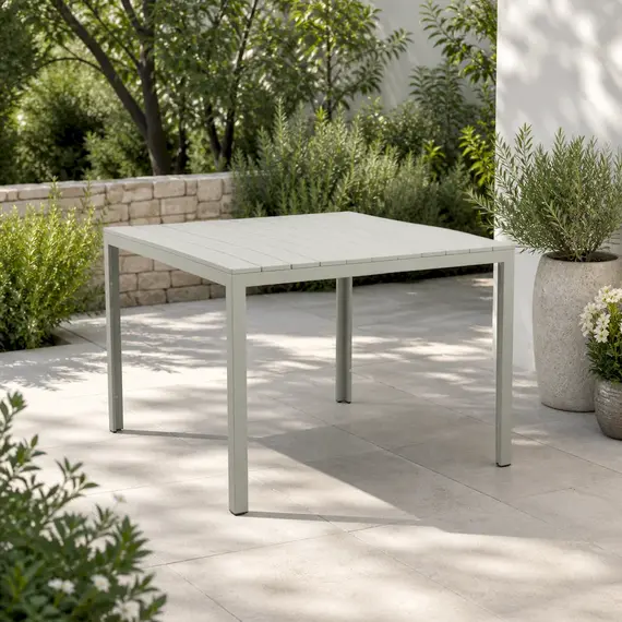 Tavoline kopshti, 90x90cm, T-2 Steel frame, bezhe 9612