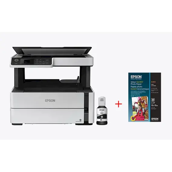 Printer EPSON EcoTank ITS  M2170+Leter Per Printer Epson S400037 10X15Cm Glossy