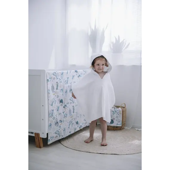 Peshqir bodymantil  per bebe FreeON,  bardhe, 5 image