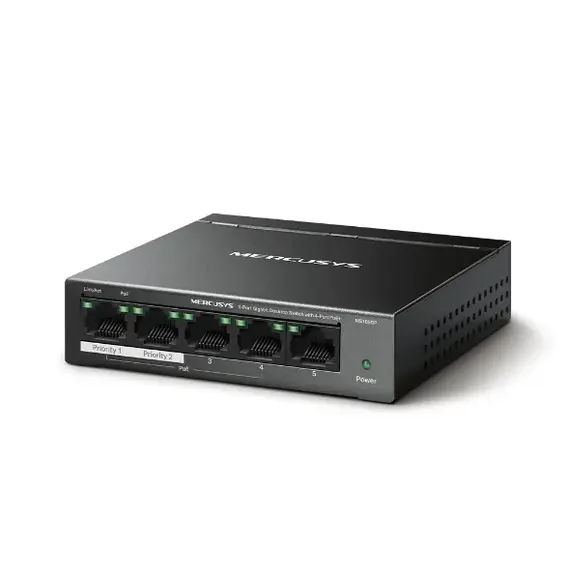Switch Tp-Link Desktop 5-Port  Gigabit With 4-Port PoE+, 2 image
