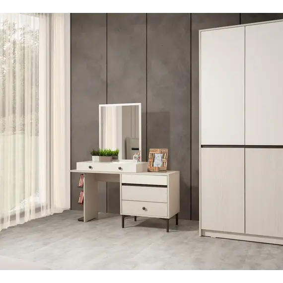 Komode+Pasqyre Orion, krem, oak, 5 image