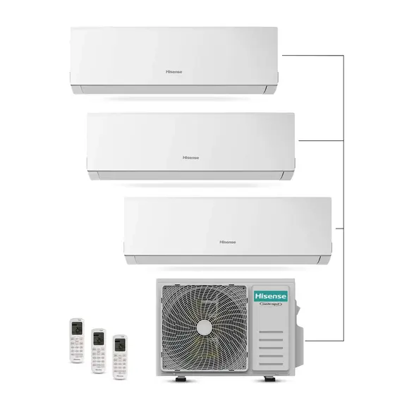 Kondicioner Hisense DJ25LE0EG - 9000 BTU + 2 Kondicioner Hisense DJ35LE0EG - 12000 BTU + Kondicioner Outdoor Hisense 3AMW72U4RJC - 27000 BTU
