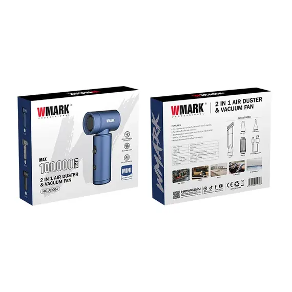 Air Duster & Vacuum Cleaner 2in1 Wmark NG-AD004-BLACK, 3 image