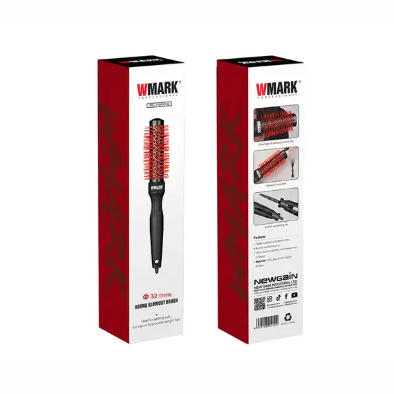 Furçe Profesionale per Stilim 32mm Wmark NG-HB001B, 4 image