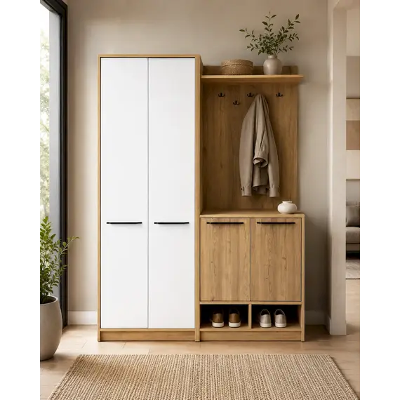 Paradhome Urban Sepet,150x42x206cm, bardhe matt