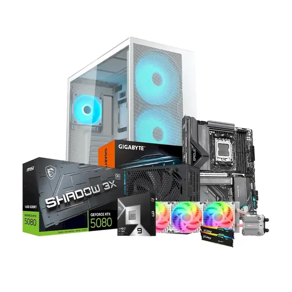 Kompjuter Gaming GNTC R9-9950X3D2, RTX5080, 2x32GB DDR5, 2TB SSD NVME