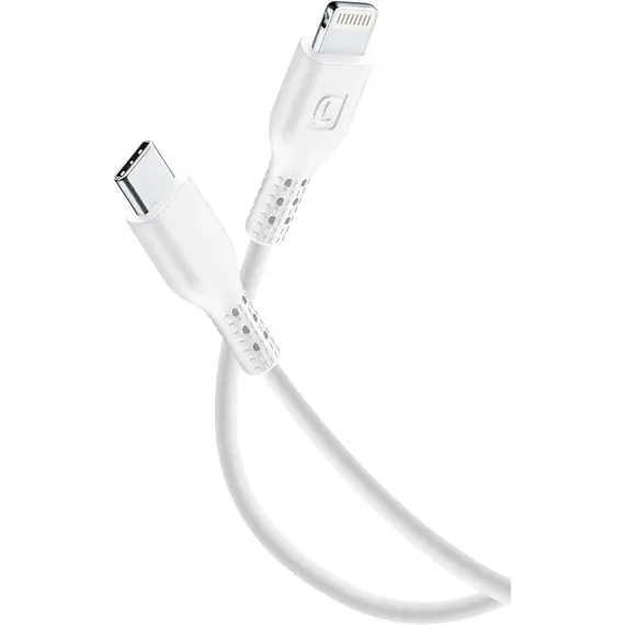 Kabell CellularLine USB-C to Lightning cable, 2 m, bardhe