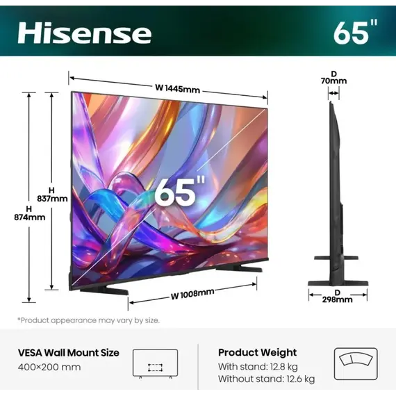 Televizor Hisense 65" 65E7S Hi-QLED 4K UHD 4