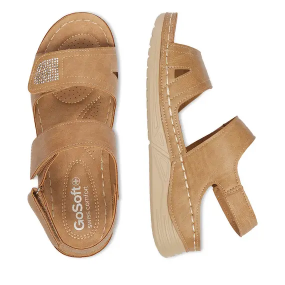 Sandale per femra Go Soft, Madhësia: 41, Ngjyra: Bezhë, 5 image
