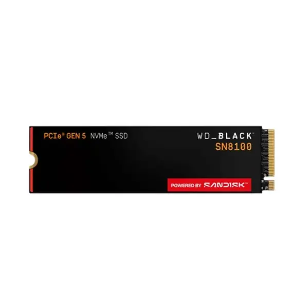 Disk i brendshem 1TB M.2 NVMe SSD Gen5 WDS100T1X0M SN8100 Black