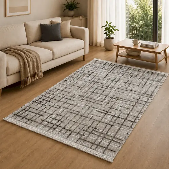 Tepih 80x150 Krem, Kafe Lazer GO-LZ457, Madhësia: 80*150, Ngjyra: E përzier