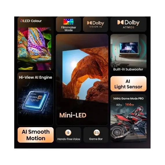 Televizor Hisense 55" 55U7Q ULED Mini-LED 4K 3