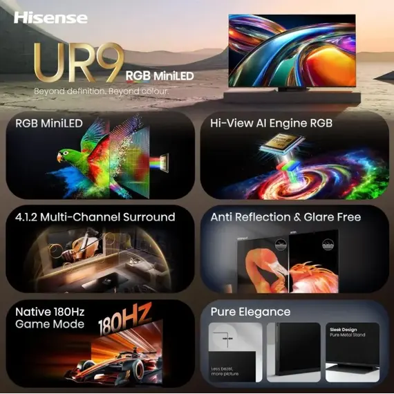 Televizor Hisense 75" 75UR9S RGB 4K ULEDminiLED, 8 image
