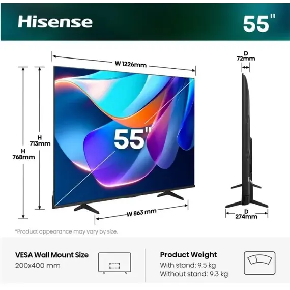 Televizor Hisense 55 55A6S 4K UHD LED, 7 image