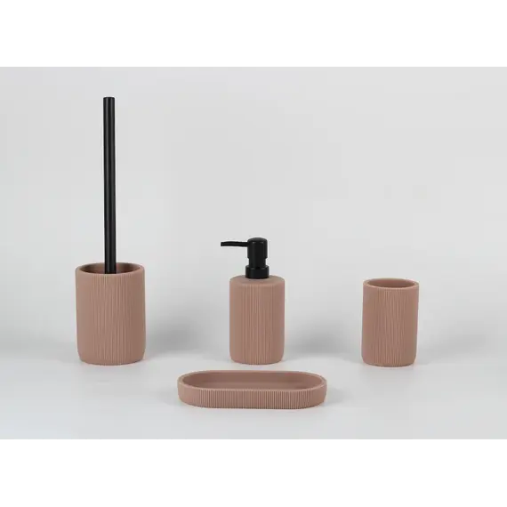 Aksesorë banje, set 4 copë, Ngjyra: Kafe