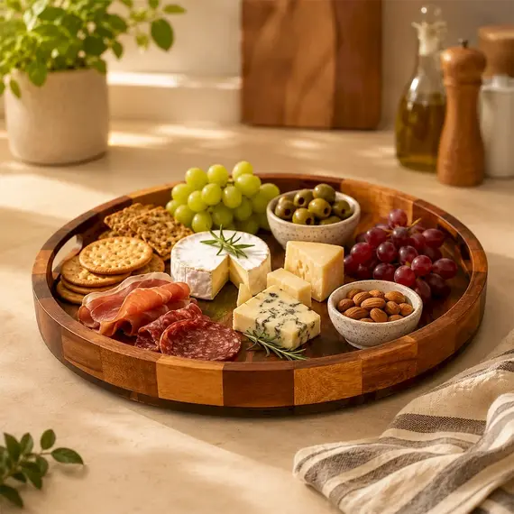 Acacia Tabak rrotulluese Lazy Susan 46*6cm