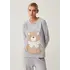 Pizhama per femra, set, Madhësia: XL, Ngjyra: Hiri hapur, 2 image