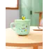 Tas qeramike me kapak Bee Series 400mL(Green), Ngjyra: Gjelbërt, 3 image