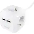 Kabëll Vazhduese Logilink, Ac 250V 2Xusb 4X,  1, 4M,  Bardhë , 2 image