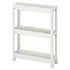 IKEA VESKEN Raft me rrota,  54x18x71cm, Ngjyra: Bardhë