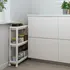 IKEA VESKEN Raft me rrota,  54x18x71cm, Ngjyra: Bardhë, 2 image