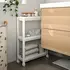 IKEA VESKEN Raft me rrota,  54x18x71cm, Ngjyra: Bardhë, 3 image