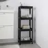 IKEA VESKEN Raft plastike, 37x23x101cm / zezë, Ngjyra: Zezë, 2 image