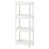IKEA VESKEN Raft plastik, 37x23x101cm / bardhë, Ngjyra: Bardhë