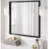IKEA NISSEDAL Pasqyrë 65x65cm / zezë, Ngjyra: Zezë