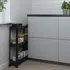IKEA VESKEN Raftë me rrota,  54x18x71cm, Ngjyra: Zezë, 2 image