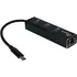 Kabëll InterTech Argus  USBC HUB 3Port IT410 1x RJ45 Gigabit Lan passiv /Black 