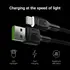 Kabëll Telefoni Green Cell Usb > Lehtëning  Stst  1, 2M  Led,  Zezë  , 2 image