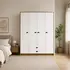 Dollap Legnano, 207x160x57cm, 4KI, bardhe mat